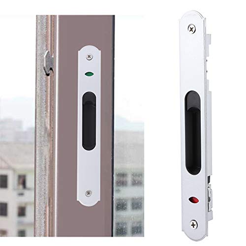 Cikonielf Cerradura De Puerta De Vidrio Deslizante Moderna Herrajes para Ventana con Cerradura Única para Seguridad En El Hogar