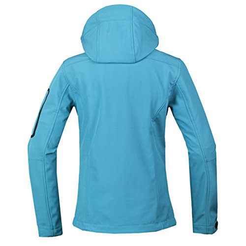 CIKRILAN Mujer Chaqueta Softshell Resistente al agua chaqueta al aire libre Ladies Deportes Camping Escalada de senderismo Coat (medium, Azul)