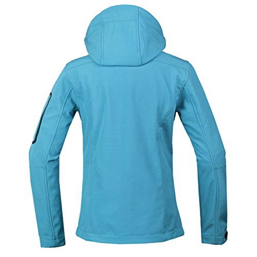 CIKRILAN Mujer Chaqueta Softshell Resistente al agua chaqueta al aire libre Ladies Deportes Camping Escalada de senderismo Coat (medium, Azul)