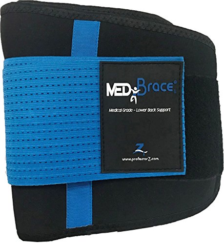 Cinturón Lumbar Médico Ortopédico para Prevenir Lesiones al hacer Deporte o Aliviar el Dolor y la Molestia de la Ciática, la Hernia de Disco, Mejora la Postura de la Espalda- Azul XL 94-110cm