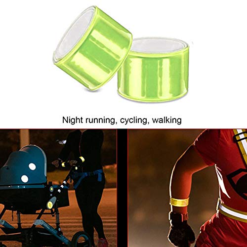 Cipliko Brazaletes de Alta Visibilidad Brazaletes Reflectantes de 360 Grados para Correr para Mujeres y Hombres Brazales Reflectantes de Seguridad con Cinta reflectora para Caminar de Noche Ciclismo