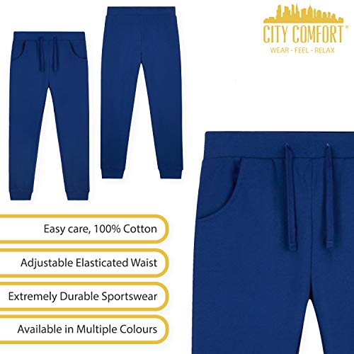 CityComfort Chandal Niño, Conjunto de 2 Piezas Sudadera con Capucha y Pantalon Chandal, Ropa Niño 100% Algodon, Regalos Para Niños Edad 3-14 Años (Azul, 13_years)