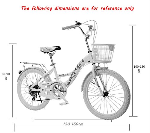 CivilWeaEU- Bicicletas para niños, 6-8-10-14 año Viejo Carro de bebé 20/22 Pulgadas niña Colegiala señora Bicicleta (Color : White Tire, Tamaño : 22 Inches)