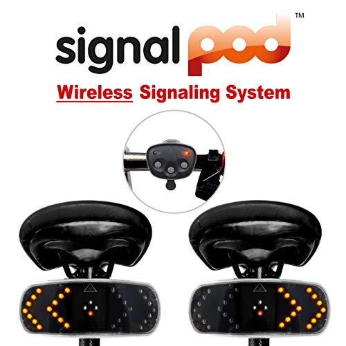 CKB LTD Sistema de señalización de bicicleta Control remoto inalámbrico Indicadores de bicicleta luz - Ciclismo Gadget Signal Pod