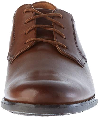Clarks Becken Lace, Zapatos de Cordones Brogue Hombre, Marrón (Dark Brown Leather), 43 EU