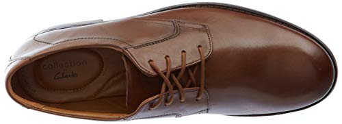 Clarks Becken Lace, Zapatos de Cordones Brogue Hombre, Marrón (Dark Brown Leather), 43 EU