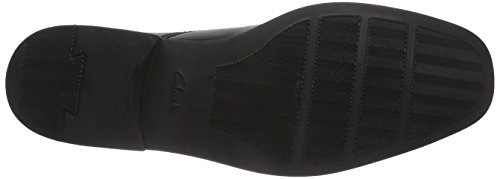 Clarks Tilden Plain, Zapatos de Cordones Derby Hombre, Negro (Black Leather), 43 EU