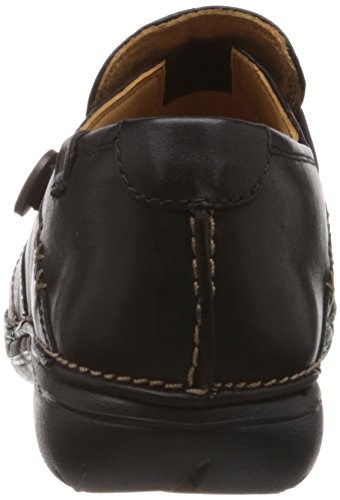 Clarks Un Loop, Mocasines Mujer, Negro (Black Leather), 38 EU