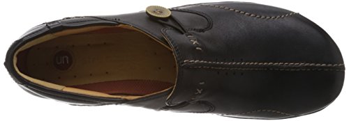 Clarks Un Loop, Mocasines Mujer, Negro (Black Leather), 38 EU