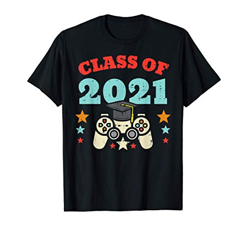 Class Of 2021 Video Game Retro Senior Graduation College Camiseta