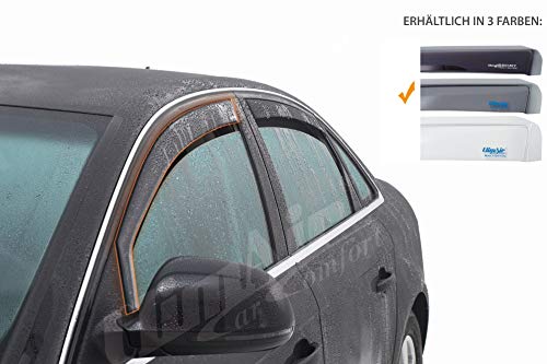 ClimAir 3984 Deflectores de aire compatible con Nissan Micra (K14) 5 puertas 2017, gris