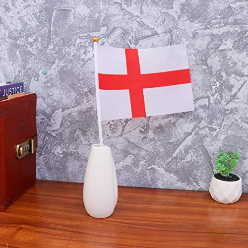 CLISPEED 100 Unidades Mini Bandera Nacional de Inglaterra Bandera Inglesa de Mano Bandera del País del Mundo Banners para Fiestas de Club Deportivo