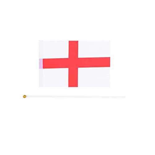 CLISPEED 100 Unidades Mini Bandera Nacional de Inglaterra Bandera Inglesa de Mano Bandera del País del Mundo Banners para Fiestas de Club Deportivo
