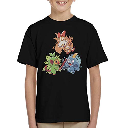 Cloud City 7 Galar Starters Grookey Scorbunny Sobble Kid's T-Shirt