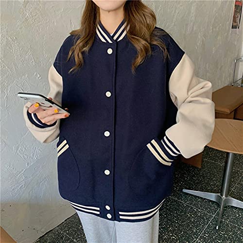 Cloudy Primavera otoño Chicas cortadoras de béisbol Uniforme de béisbol Chaqueta bombardear Mujer Ropa Hembra señoras Harajuku Streetwear Suelto gótico