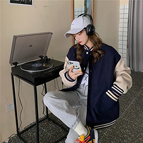 Cloudy Primavera otoño Chicas cortadoras de béisbol Uniforme de béisbol Chaqueta bombardear Mujer Ropa Hembra señoras Harajuku Streetwear Suelto gótico
