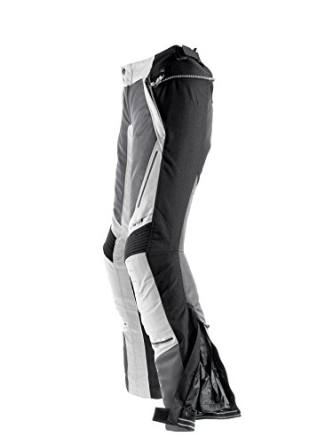 Clover Ventouring Pantalón de Motorista para Mujer, Negro/Blanco, 46