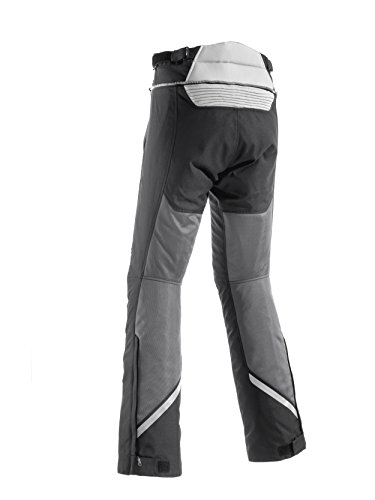 Clover Ventouring Pantalón de Motorista para Mujer, Negro/Blanco, 46