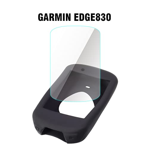 CNC Funda Garmin Edge 530/830/1030/1000/820/800/520/130/200 Funda protectora de silicona, cristal templado Garmin Edge 530/830/1030/1000/520/130 Protector de pantalla Garmin Edge