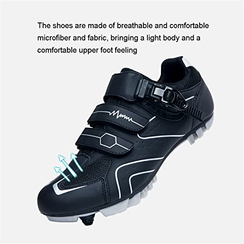 CNZYM Zapatillas de Ciclismo Elite SPD MTB para Hombres Mujeres Ideales para Bicicletas de montaña, Ciclismo de Ciclo XC en incluidos White-US5.5=EU37