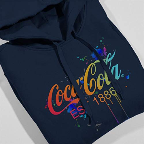 Coca Cola Colour Paint Spatter Women's Hooded Sweatshirt