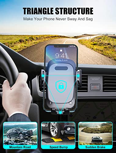 Cocoda Soporte Móvil Coche, [Estable contra Caídas] Universal Sujeta Movil Coche para Rejilla del Aire Ventilación, 360° Rotación Porta Teléfono Coche con iPhone 13 Pro Max/13/12/11, Samsung y Más