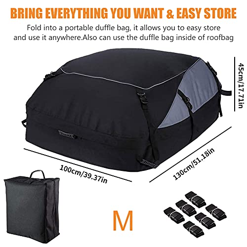 Cofre Techo de Coche, Caja de Techo, Portaequipajes Techo, Maletero Techo Coche, Ideal para Viajes, Vacaciones, Adecuado para automóviles con portaequipajes(Negro-566 litro)