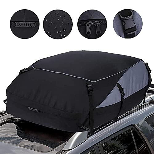 Cofre Techo de Coche, Caja de Techo, Portaequipajes Techo, Maletero Techo Coche, Ideal para Viajes, Vacaciones, Adecuado para automóviles con portaequipajes(Negro-566 litro)