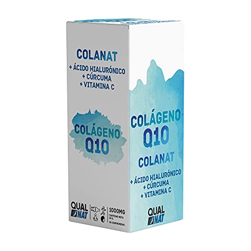 Colágeno con Magnesio| Colágeno Marino con Ácido Hialurónico y Q10| Vitamina C + Cúrcuma + Vitamina D3 + Calcio + Hárpago + Peptan| Articulaciones Fuertes y Sanas | 90 Comp - Qualnat