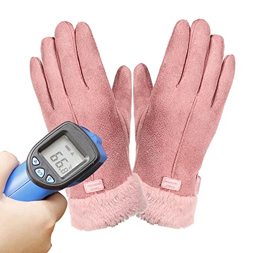 Colcolo Guantes térmicos para Mujer Guantes térmicos con batería de Pantalla táctil para Ciclismo Motocicleta - con Interruptor