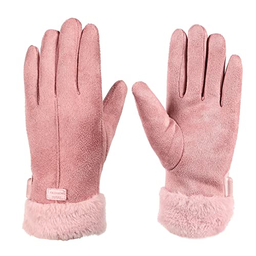 Colcolo Guantes térmicos para Mujer Guantes térmicos con batería de Pantalla táctil para Ciclismo Motocicleta - con Interruptor