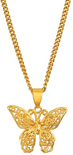 Collar Collares De Cadena Colgante con Dijes De Mariposa para Mujeres Y Niñas, Joyería De Color Dorado, Regalos PNG