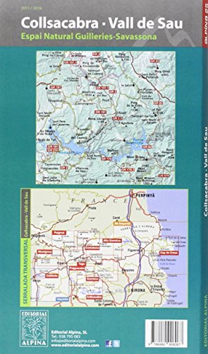 Collsacabra, Vall de Sau, mapa excursionista. Escala 1:25.000. Editorial Alpina. (Mapa Y Guia Excursionista)