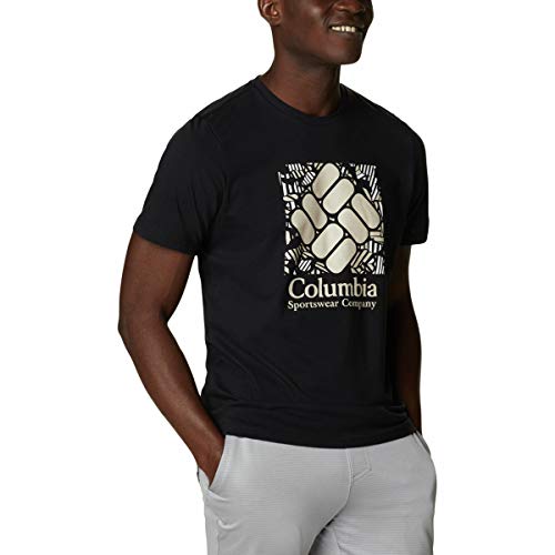 Columbia Camiseta para Hombre Rapid Ridge Black Frondtastic L