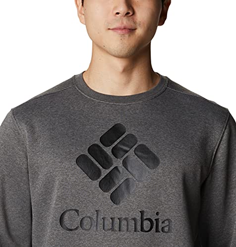 Columbia Crew Tripulación Trek, Carbón Jaspeado/Negro, Medium-10X-Large para Hombre