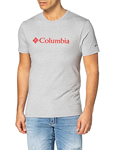 Columbia CSC Basic Camiseta de Manga Corta, Hombre, Gris Grey Heather, M