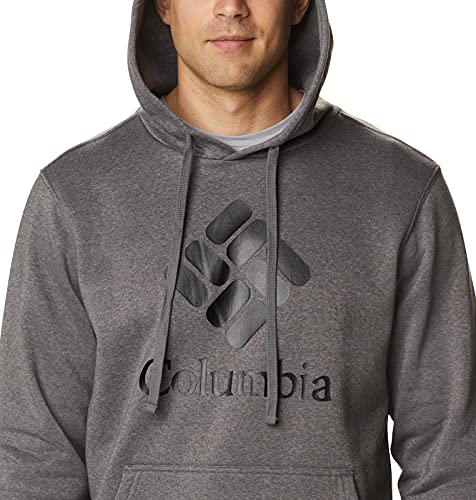 Columbia Hoodie Sudadera Trek, Carbón Jaspeado/Negro, X-Small-10X-Large para Hombre