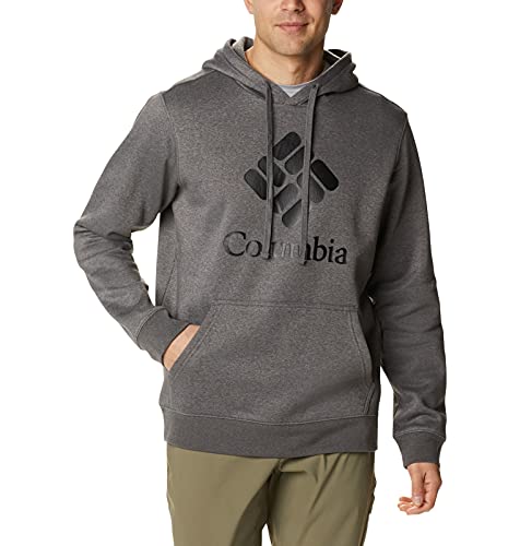 Columbia Hoodie Sudadera Trek, Carbón Jaspeado/Negro, X-Small-10X-Large para Hombre