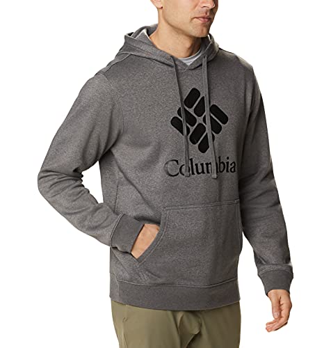 Columbia Hoodie Sudadera Trek, Carbón Jaspeado/Negro, X-Small-10X-Large para Hombre