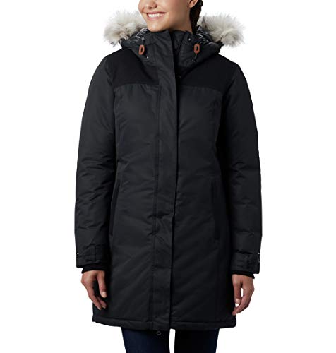 Columbia Lindores, Chaqueta impermeable, Mujer, Azul (Geyser), Talla S