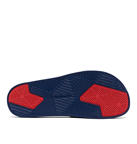 Columbia Men's Tidal Ray PFG Slide Sport Sandal, Carbon/Bright Red, 7