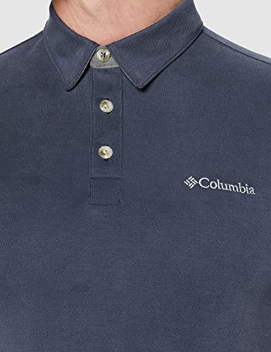 Columbia Nelson Point Polo EO0035 Manga Corta, Hombre, Azul (Collegiate Navy), S