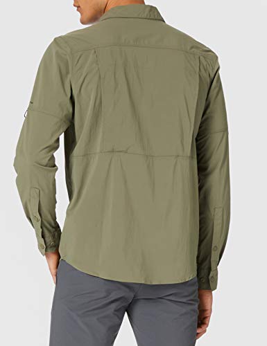 Columbia Newton Ridge Camisa de Manga Larga, Hombre, Stone Green, L