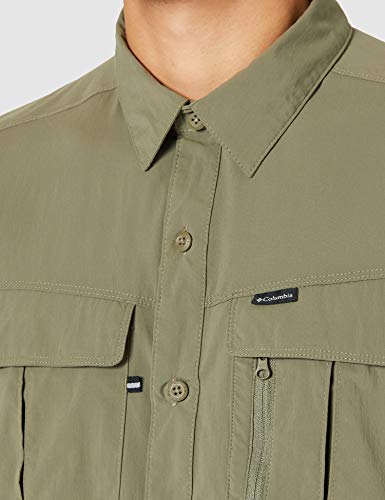 Columbia Newton Ridge Camisa de Manga Larga, Hombre, Stone Green, L