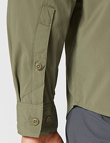 Columbia Newton Ridge Camisa de Manga Larga, Hombre, Stone Green, L