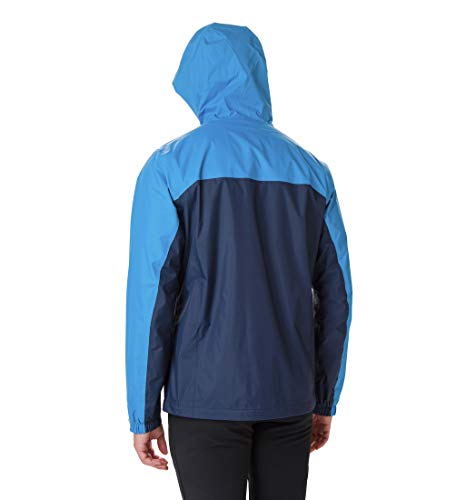 Columbia Pouring Adventure II Chaqueta para lluvia, Hombre, Azul (Collegiate Navy, Azure Blue), Talla: XL