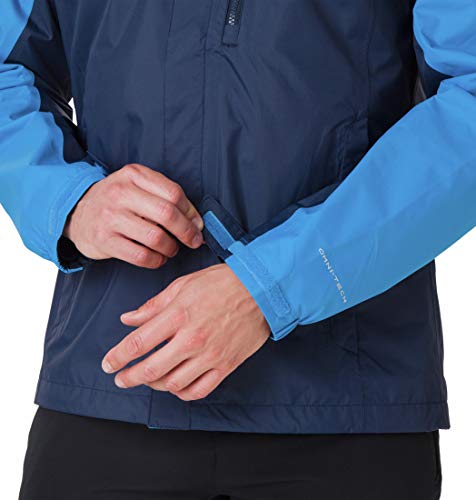 Columbia Pouring Adventure II Chaqueta para lluvia, Hombre, Azul (Collegiate Navy, Azure Blue), Talla: XL