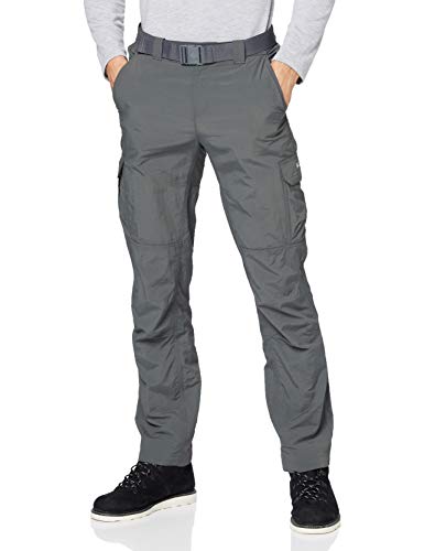 Columbia Silver Ridge II Cargo , Pantalones de senderismo cargo Hombre, Gris (Grill), 34W/32L