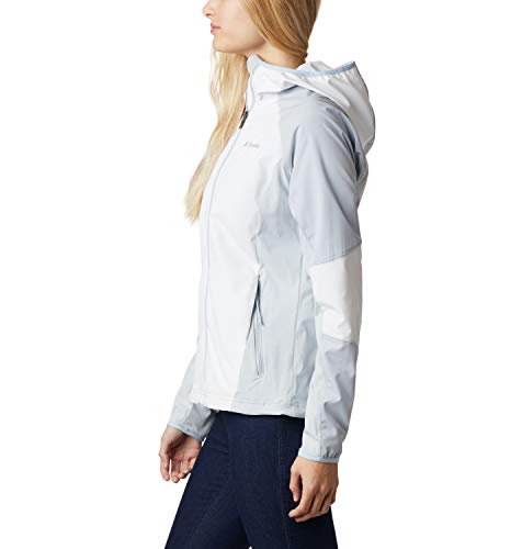 Columbia Sweet As Softshell Sudadera con Capucha, Mujer, Blanco/Gris (White, Cirrus Grey), L