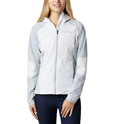 Columbia Sweet As Softshell Sudadera con Capucha, Mujer, Blanco/Gris (White, Cirrus Grey), L